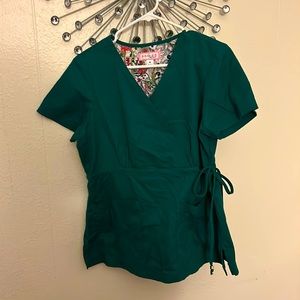 Green scrub top